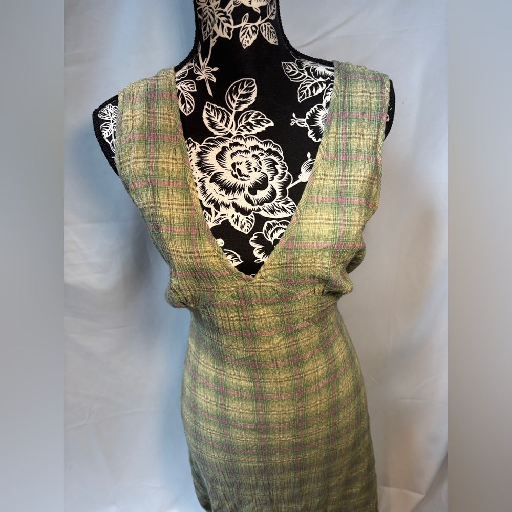 Afends Green check- POSITION TULLY
SEERSUCKER MAXI DRESS NWOT - Picture 7 of 15